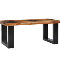 Couchtisch 100 x 50 x 40 cm Massivholz Teak und Polyresin