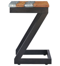 Couchtisch 30 x 30 x 50 cm Massivholz Teak und Polyresin