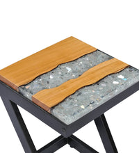 Couchtisch 30 x 30 x 50 cm Massivholz Teak und Polyresin