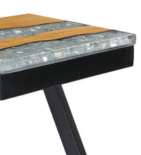 Couchtisch 30 x 30 x 50 cm Massivholz Teak und Polyresin