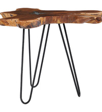 Couchtisch 70 x 45 cm Massivholz Teak und Polyresin