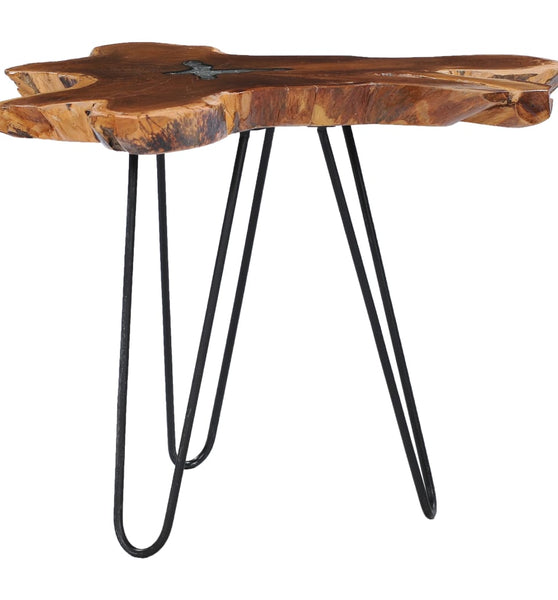 Couchtisch 70 x 45 cm Massivholz Teak und Polyresin