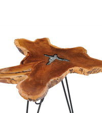 Couchtisch 70 x 45 cm Massivholz Teak und Polyresin