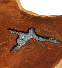 Couchtisch 70 x 45 cm Massivholz Teak und Polyresin