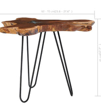 Couchtisch 70 x 45 cm Massivholz Teak und Polyresin