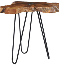 Couchtisch 70 x 45 cm Massivholz Teak und Polyresin