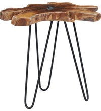 Couchtisch 70 x 45 cm Massivholz Teak und Polyresin