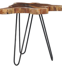 Couchtisch 70 x 45 cm Massivholz Teak und Polyresin