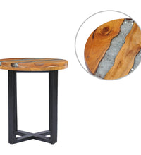 Couchtisch 40 x 45 cm Massivholz Teak und Polyresin