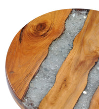 Couchtisch 40 x 45 cm Massivholz Teak und Polyresin