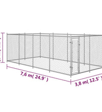 Outdoor-Hundezwinger 7,6x3,8x1,9 m