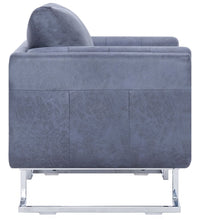 Clubsessel Grau Wildleder-Optik