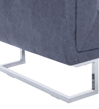 Clubsessel Grau Wildleder-Optik