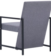 Armlehnsessel Hellgrau Stoff