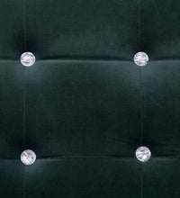 2-Sitzer-Sofa mit Armlehnen Dunkelgrün Chrom und Samt