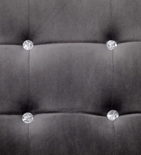 2-Sitzer-Sofa mit Armlehnen Dunkelgrau Chrom und Samt