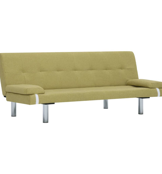 Schlafsofa mit zwei Kissen Grün Polyester