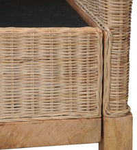 3-Sitzer-Sofa mit Kissen Natürliches Rattan
