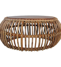 Couchtische 2 Stk. Natur Rattan