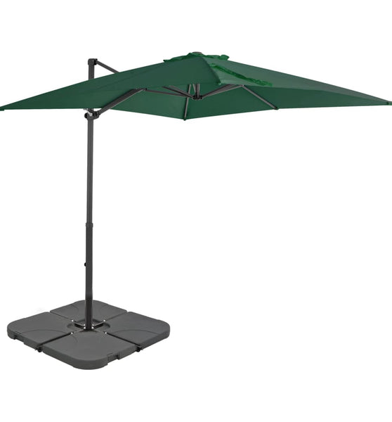 Sonnenschirm mit Tragbarem Sonnenschirmständer Grün
