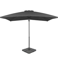 Sonnenschirm mit Tragbarem Sonnenschirmständer Anthrazit