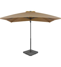 Sonnenschirm mit Tragbarem Sonnenschirmständer Taupe