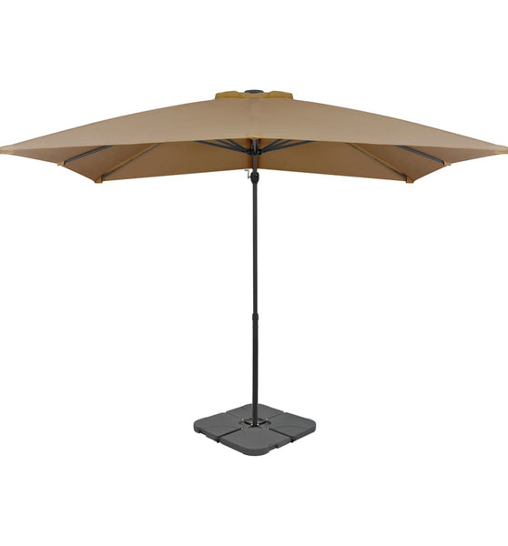 Sonnenschirm mit Tragbarem Sonnenschirmständer Taupe