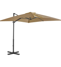 Sonnenschirm mit Tragbarem Sonnenschirmständer Taupe
