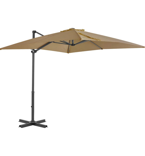 Sonnenschirm mit Tragbarem Sonnenschirmständer Taupe