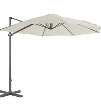 Sonnenschirm mit Tragbarem Sonnenschirmständer Sandweiß