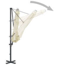 Sonnenschirm mit Tragbarem Sonnenschirmständer Sandweiß