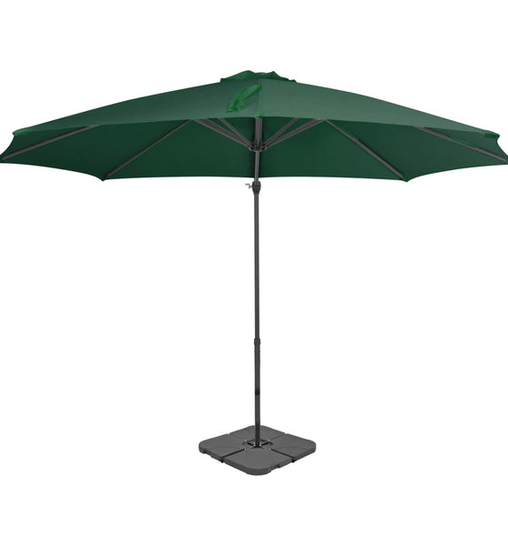 Sonnenschirm mit Tragbarem Sonnenschirmständer Grün