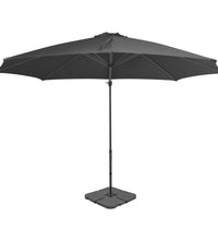 Sonnenschirm mit Tragbarem Sonnenschirmständer Anthrazit