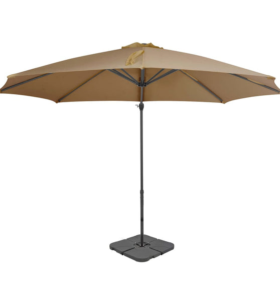 Sonnenschirm mit Tragbarem Sonnenschirmständer Taupe