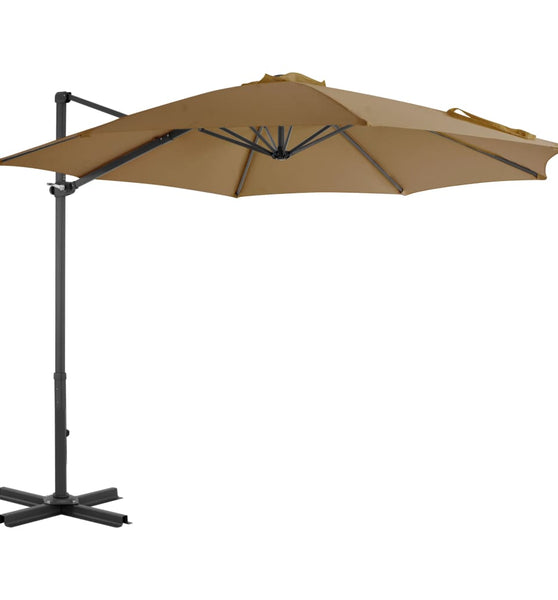 Sonnenschirm mit Tragbarem Sonnenschirmständer Taupe