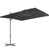 Sonnenschirm mit Tragbarem Sonnenschirmständer Anthrazit