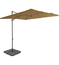 Sonnenschirm mit Tragbarem Sonnenschirmständer Taupe