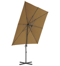 Sonnenschirm mit Tragbarem Sonnenschirmständer Taupe