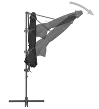 Sonnenschirm mit Tragbarem Sonnenschirmständer Anthrazit