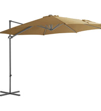 Sonnenschirm mit Tragbarem Sonnenschirmständer Taupe