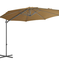 Sonnenschirm mit Tragbarem Sonnenschirmständer Taupe