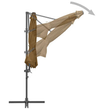 Sonnenschirm mit Tragbarem Sonnenschirmständer Taupe