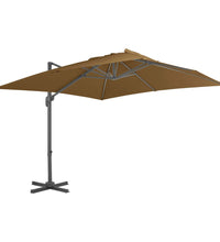 Sonnenschirm mit Tragbarem Sonnenschirmständer Taupe