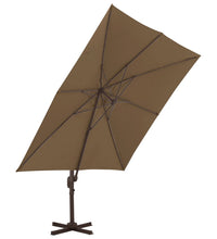 Sonnenschirm mit Tragbarem Sonnenschirmständer Taupe
