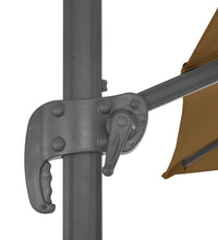 Sonnenschirm mit Tragbarem Sonnenschirmständer Taupe