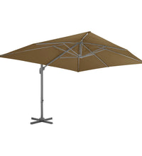 Sonnenschirm mit Tragbarem Sonnenschirmständer Taupe