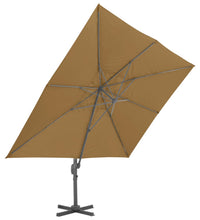 Sonnenschirm mit Tragbarem Sonnenschirmständer Taupe