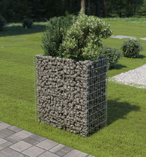 Gabionen-Hochbeet Verzinkter Stahl 90×50×100 cm
