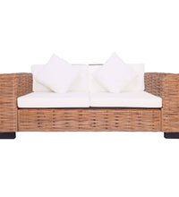 2-Sitzer Gartensofa Natürliches Rattan