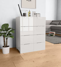 Sideboard Hochglanz-Weiß 60x35x80 cm Holzwerkstoff
